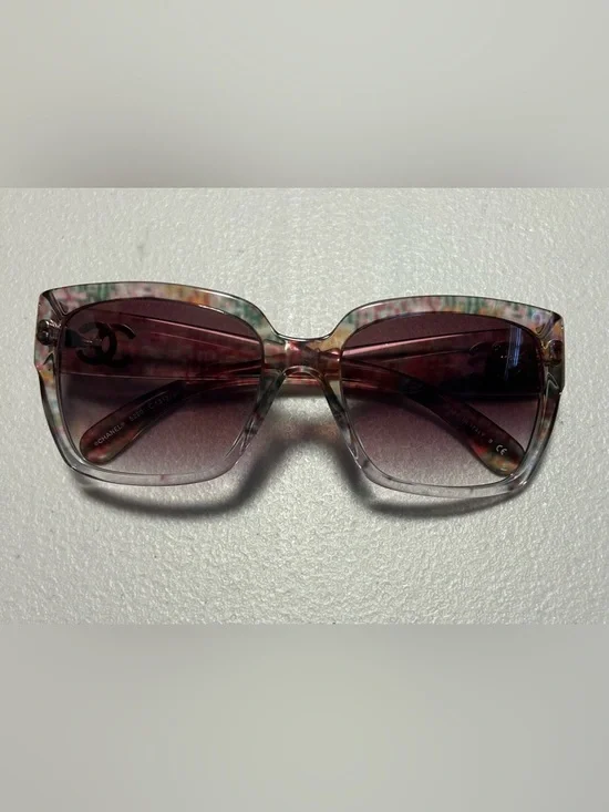 Chanel Women's Multicolor Frame Sunglasses - Pink/purple Lenses - Picture 1 of 11